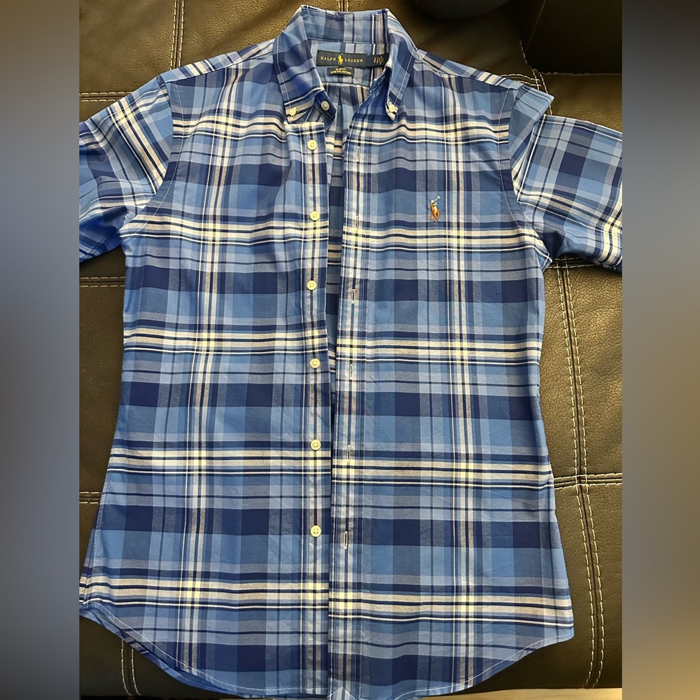 Polo by Ralph Lauren Men's Blue Plaid Shirt